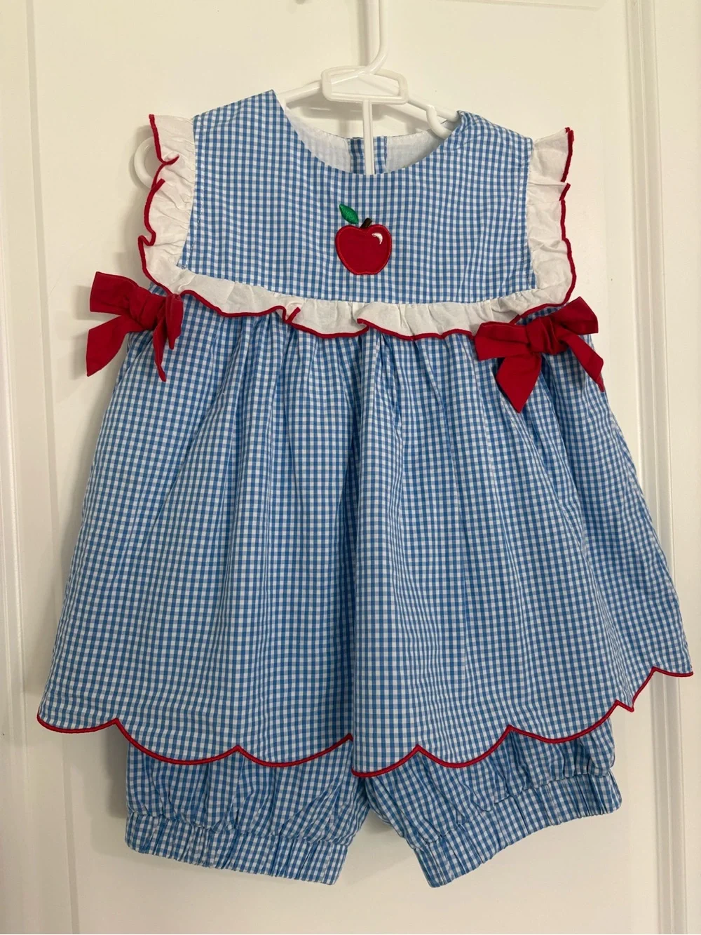 Classic Whimsy Back to school Apple Gingham set size 5 | Kindergarten